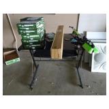Glass Top Desk with Contents