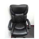 Black Upholstered Rolling Office Chair