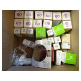 Box of New Light Bulbs & Related