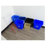Lot of Recycling/Trash Cans & Related