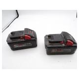 Lot of 2 Milwaukee M18 6Ah Batteries - Tested