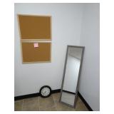 Wall Mirror Corkboards & Wall Clock