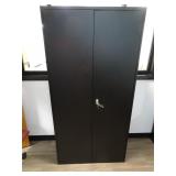 6ft Black Locking Cabinet w/ Keys