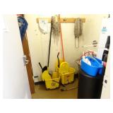 Contents of Janitorial Closet - Cleaning Supplies