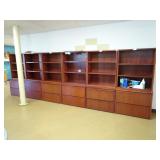 Lot of 6 3ft x 6ft Wood Shelves w/ Drawers