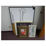 Lot of Misc Wall Hangings - Bulletin/Whiteboard &