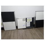 Lot of 3 Quartet Dry Erase/Bulletin Boards