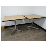 Lot of 2 Commercial 3ft Square Tables