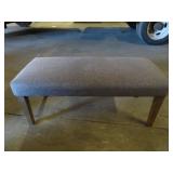 43" Grey Fabric Upholstered Bench