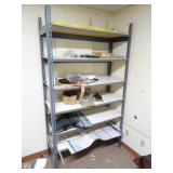 7ft Steel Framed Shelf w/ Contents