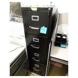 Steel Locking Filing Cabinet w/ Key & Contents