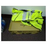 Lot of 3 High Vis Vests & New Heavy Duty Plastic