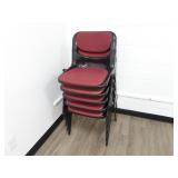 Lot of 5 Upholstered Plastic Chairs