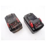 Lot of 2 Milwaukee M18 6Ah Batteries - Untested