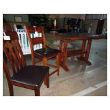 Bar Height Kitchen Table with Two Chairs 5ft x