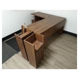 5ft x 5ft Corner Desk w/ Shelves
