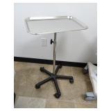 Stainless Steel Adjustable Medical Rolling Tray