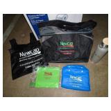 Lot of 6 NEWCAP Tote Bags with Water Bottles &