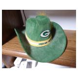 Vintage Green Bay Packers Velvet Cowboy Hat