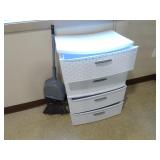 Sterilite Plastic Drawers w/ Broom