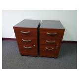 Pair of Matching Locking Under Desk Drawers on