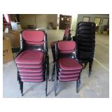 Lot of 28 Padded Stackable Chairs