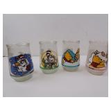 Lot of 4 Welchs Collectors Jam Jars - Pooh & Cat