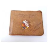Vintage SIGNED 1950s Leatherbound Sault St. Marie