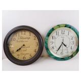 Lot of 2 Decorative Wall Clocks
