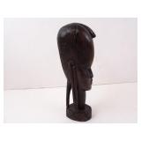 Kenya Ebony Wood Bust Statue 9.5" Tall