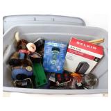Lot of Misc. Items In Lidded Tote