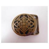 Brass Celtic Design Belt Buckle