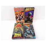 Lot of 4 Godzilla VHS Movies in Sleeves