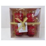 Chesapeake Bay 4-pk Holly Berry Votive Candle Set