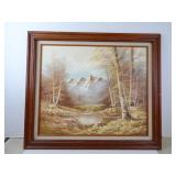 Framed Garbell Landscape Painting 30" x 26"