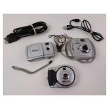 Lot of 3 Digital Cameras & Cords - Vivitar Argus