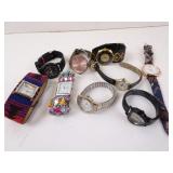Lot of 9 Quartz Movement Watches - Various Brands