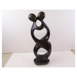 17" Tall Carved Stone "Kissing Figures" Statue