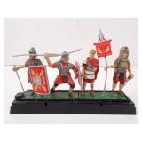 Lot of 4 Bluebox Elite Metal Painted Roman