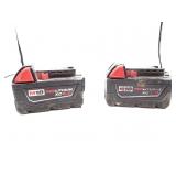 Lot of 2 Milwaukee M18 5.0 ah Batteries - Both