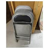 Lot of 8 Steel Folding Chairs