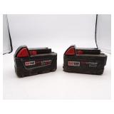 Lot of 2 Milwaukee M18 Batteries - Both Work