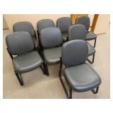Lot of 8 Vinyl Waiting Room Chairs