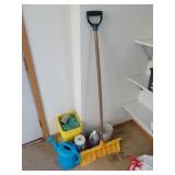 Assorted Winter Items - Salt / Shovel /