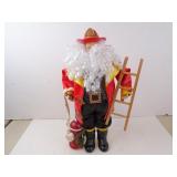 19' Tall Fireman Santa Claus Decorative Figure