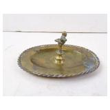 Vintage Brass Figural 'Man In The Wind' Trinket