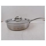 La Creuset Stainless 3qt Steel Lidded Pan 9.5'