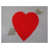 Vintage Popcorn Plastic Valentines Heart 18' x