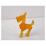 Vintage Don Manning Art Deco Plastic Amber Lucite