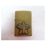 Vintage Zippo Marlboro Brass Logo Lighter
